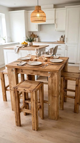 Rustic solid wood high - rustic,