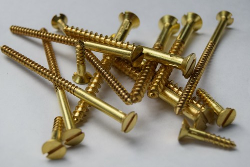 Brass wood screws - brass,