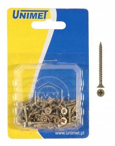 Yellow zinc wood screw - zinc,