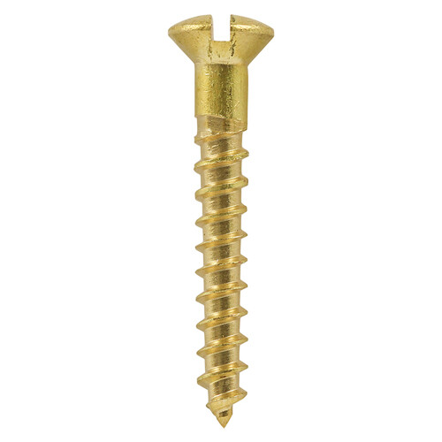Solid brass screw slotted - solid,